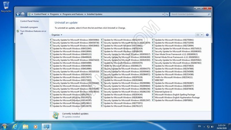 Tải ISO Windows 7 Tích Hợp Bản Cập Nhật 15/04/2020 Cuối Cùng
