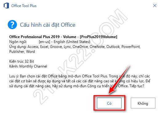 Office Tool Plus - Phần Mềm Hổ Trợ Cài Đặt Office Tùy Chọn