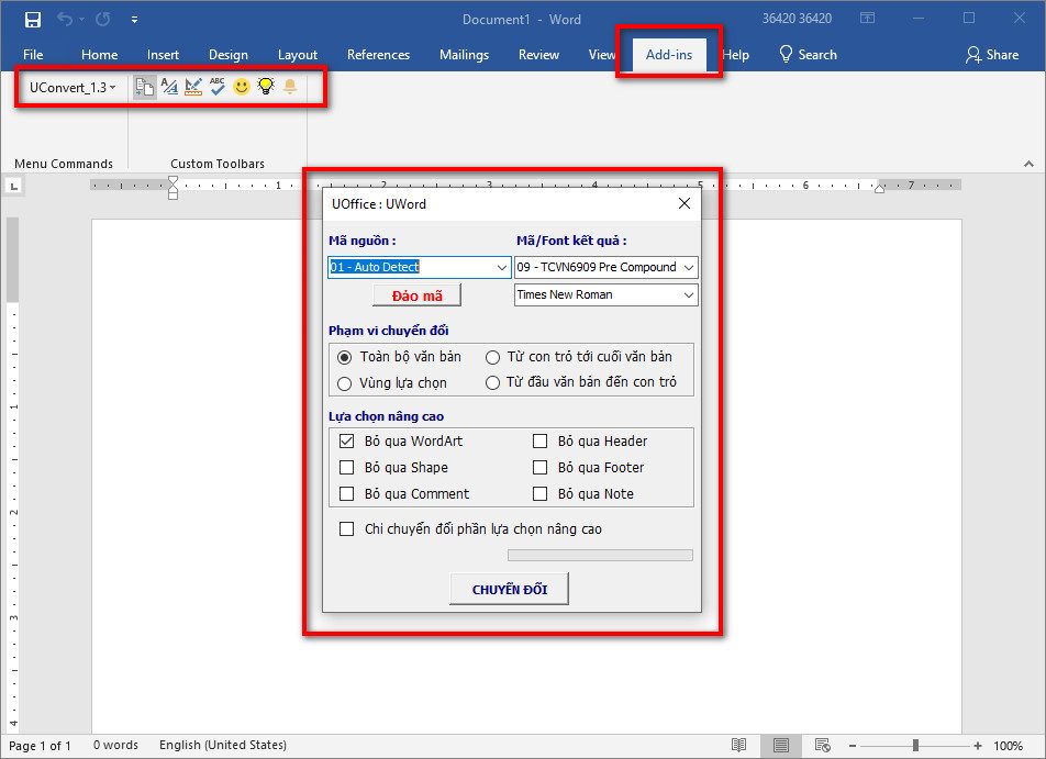 UOffice - Phần Mềm Chuyển Đổi Font Chữ Tốt Nhất