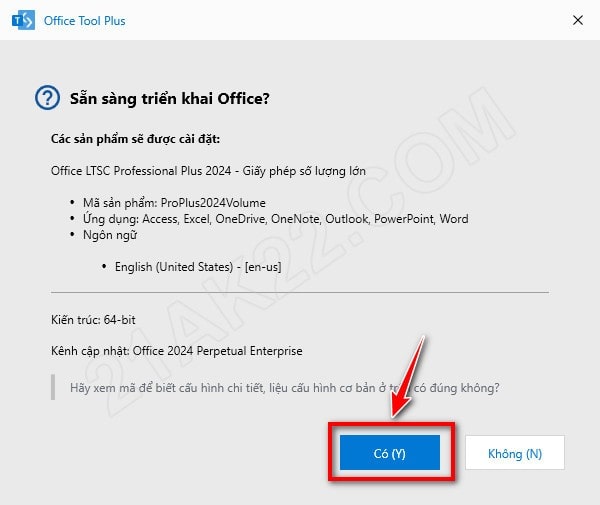Hướng Dẫn Tùy Chọn Bản Office Khi Cài Bằng Office Tool Plus