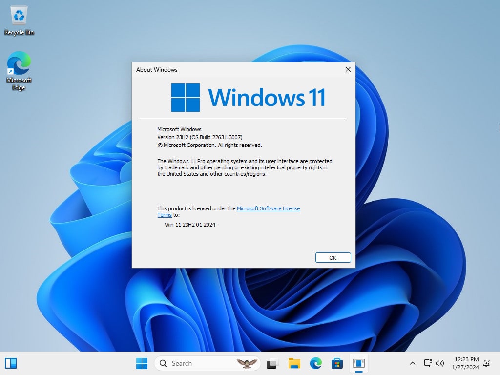 Tải ISO Windows 11 23H2 22631 3007 01/2024 Gốc Microsoft