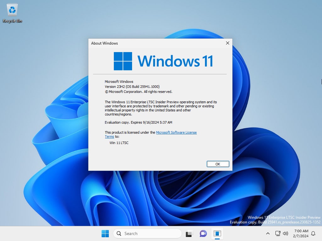 Tải ISO Windows 11 Enterprise LTSC 23H2 2024 Bản Leak Rò Rỉ