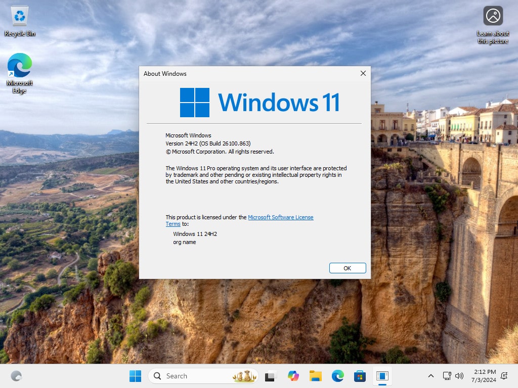 Tải ISO Windows 11 24H2 26100 2024 Bản Leak Mới