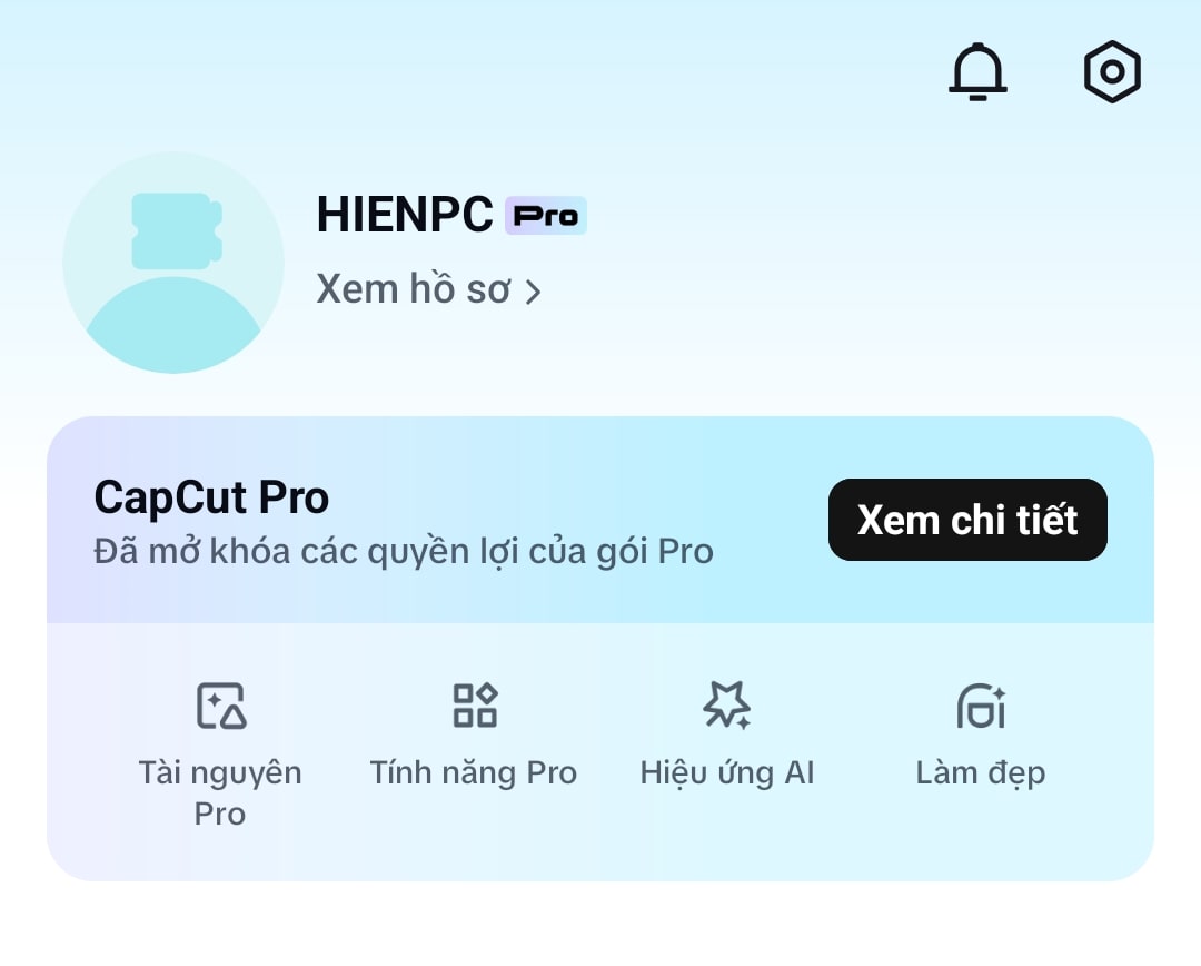 Nâng Cấp Tài Khoản CapCut Pro Giá Rẻ