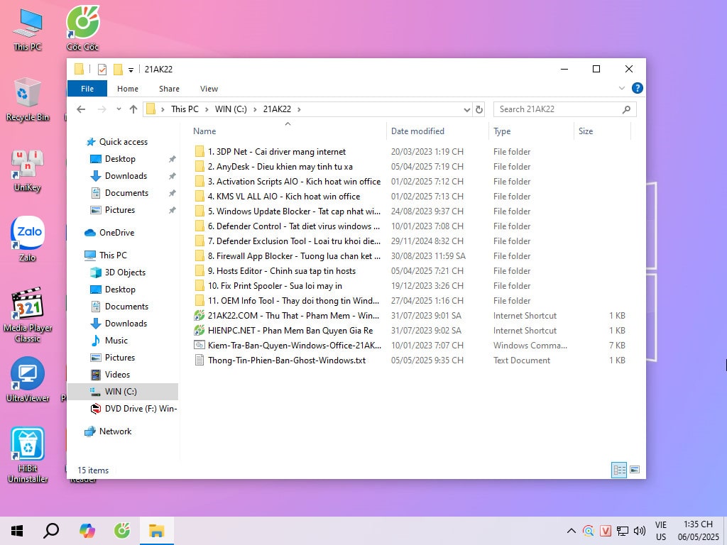 Tải Ghost Win 10 Pro 22H2 Full Soft v25.1 Tốt Nhất 2025