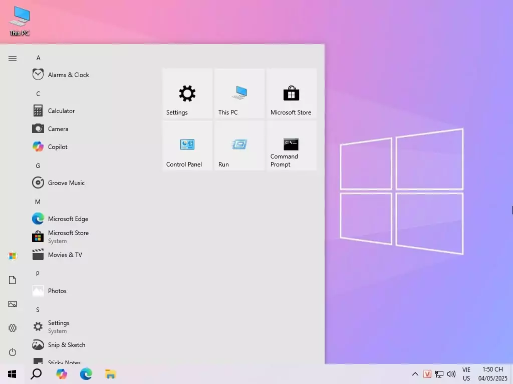 Tải Ghost Win 10 Pro 22H2 No Soft v25.1 Mượt Nhẹ 2025