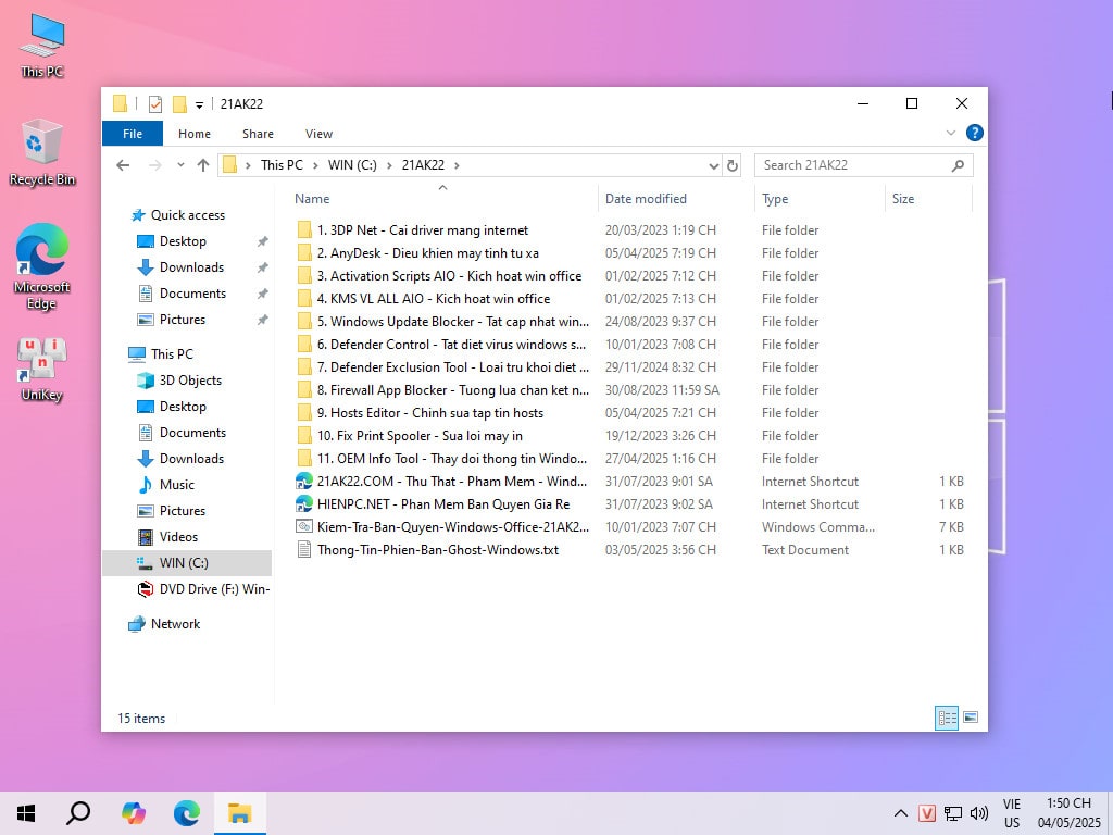 Tải Ghost Win 10 Pro 22H2 No Soft v25.1 Mượt Nhẹ 2025