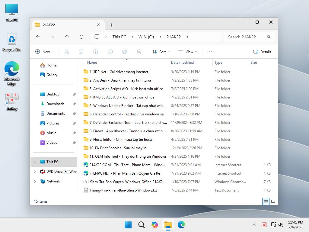 Tải Ghost Win 11 Pro 24H2 No Soft v25.1 Mượt Nhẹ 2025