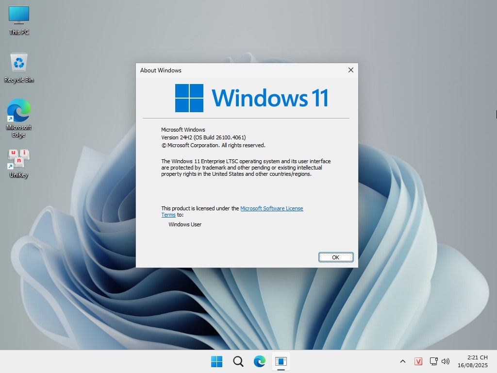 Tải Ghost Win 11 LTSC 24H2 No Soft v25.1 Mượt Nhẹ 2025