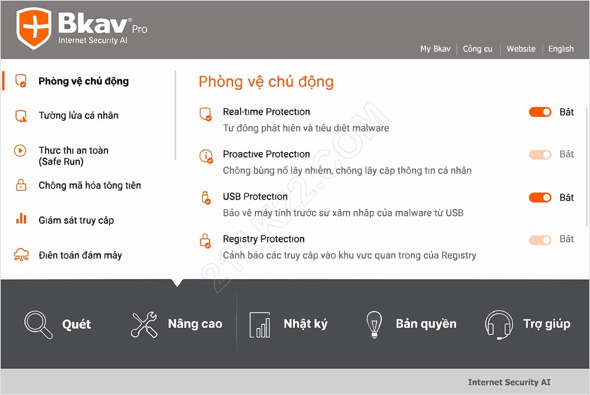 Key Bkav Pro Internet Security AI Giá Rẻ